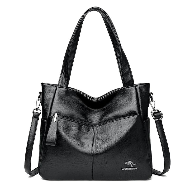 

Большая вместимость PU кожа плечо сумки через плечо для женщин повседневная женская сумка почтальона кошельки и сумки роскошный дизайнер