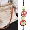 Fashionable Apples Key Charm 3D Fruit Shape Keyring Fashionable Key Holder Women Bag Ornament Stylish Handbag Decoration