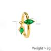 Green Crystal Marquise Stone Tassel Pendant Stainless Steel Rings for Women Vintage Gold CopperColor Wedding Jewelry Minimalist