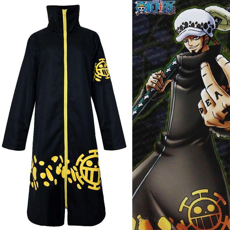 Exquisite One Piece Trafalgar Law Cosplay Costume Set With Cloak Pants And Hat