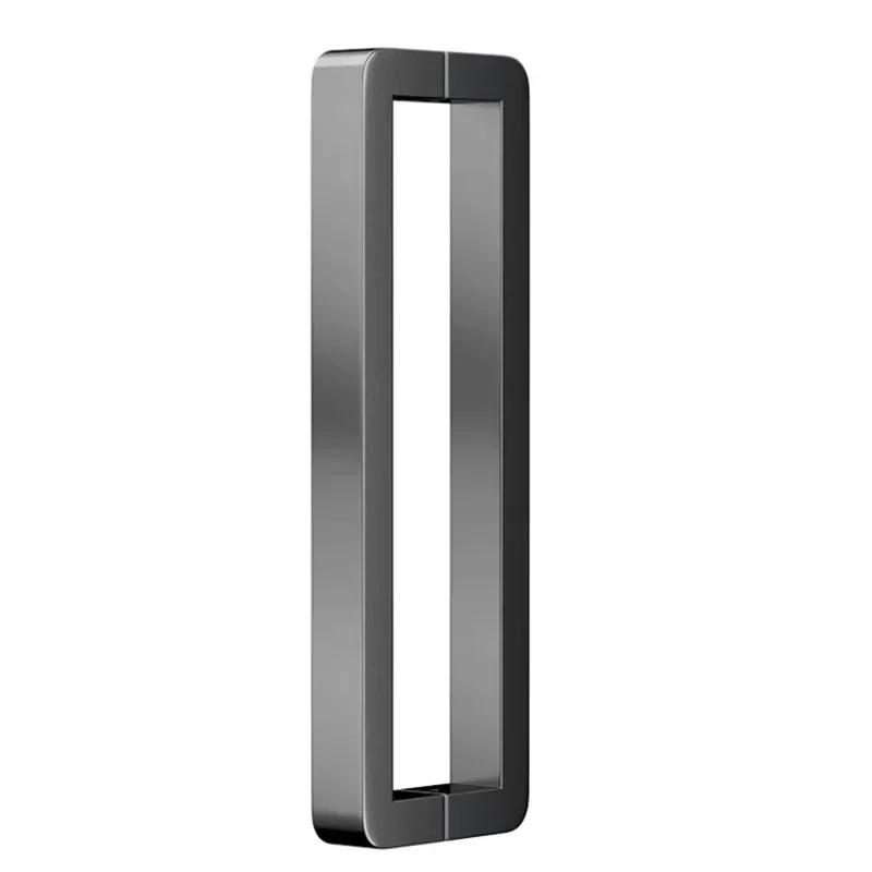 1 pár madla na skleněné dveře z nerezové oceli, čtvercové trubkové úchytky, kartáčované, zesílené, knoflíky na posuvné stodolové dveře, kuchyňské, koupelnové doplňky