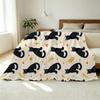 Black Cat Collection Plush Flannel Throw Blanket – Soft, Machine Washable, Cozy for Home, Couch, Office Napping, Christmas & Halloween