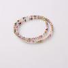 Double-layer ultra-fine natural rainbow tourmaline bracelet women's niche design sense exquisite stacking bracelet jewelry