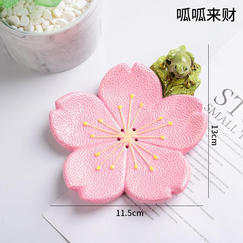Creative Animal Teddy Dog Soap Dish, Resin Personalized Drain Soap Holder Bathroom Toilet Cute Cartoon Small Soap Box