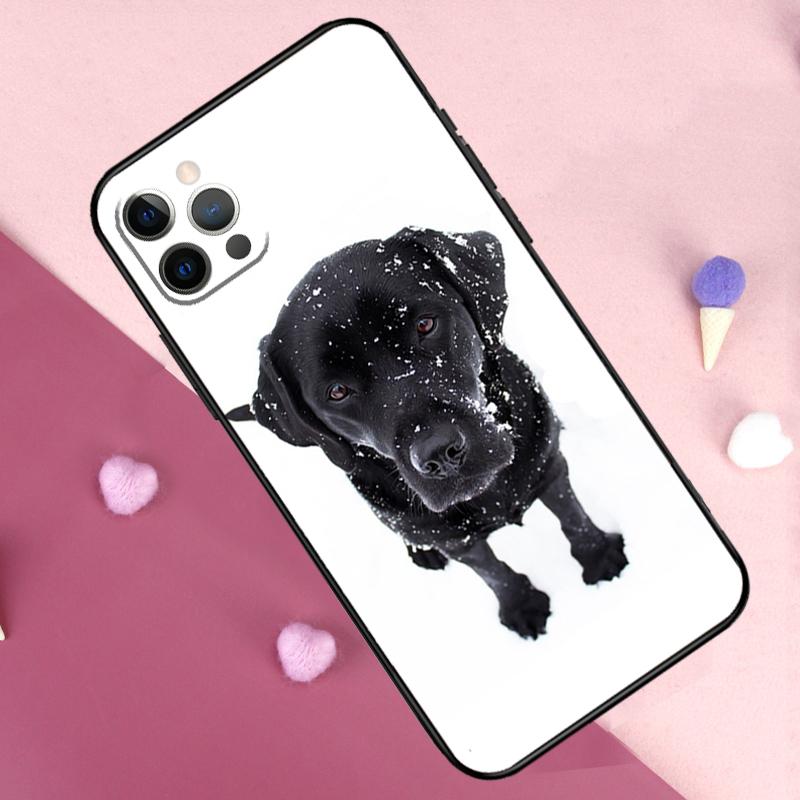 Black Labrador Dog Phone Case For iPhone 11 12 13 14 15 Pro Max Mini 14 15 Plus X XR XS Max 7 8 SE 2020 Cover