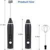 Electric Coffee Milk Frother Whisk Egg Beater USB Rechargeable Handle Mixer