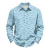 Men's Loose Fit Long Sleeve Shirt Hawaiian Style Casual Button Down Shirt with Spread Collar Suitable for Spring and Autumn