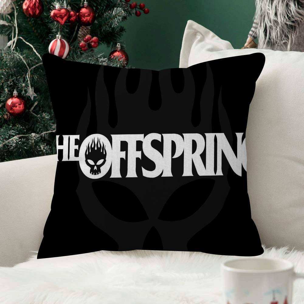Pop Punk Band TThe OffspringS Print Throw Pillow Case Cushion Covers for Home Sofa Chair Decorative Pillowcases