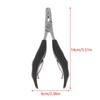 1 Pcs Black Handle Plier With Flat Grooves 3Mm And 5Mm Grooves Pre-Bonded Hair Extension Clamp