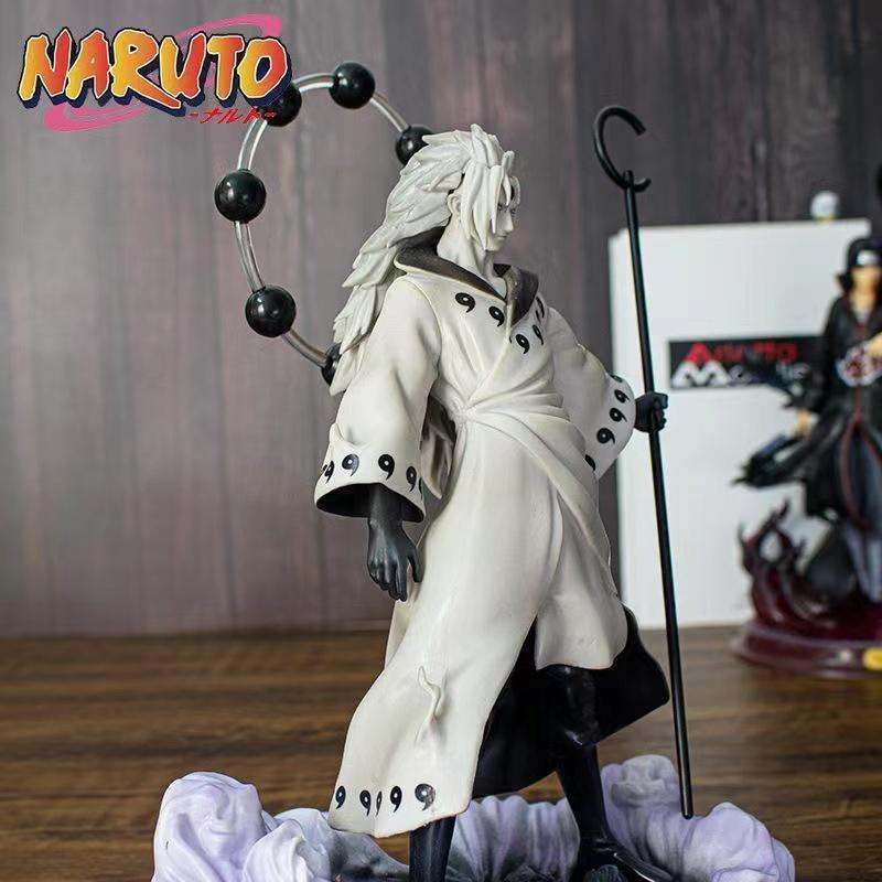 Naruto Anime Model Model 28cm Uchiha Madara Action Model PVC Statue Collectible Kids Toys Gift Durable Collection