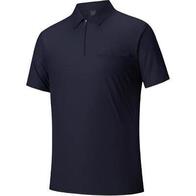 Casual Simple Pullover Polo Shirt Comfortable Versatile Solid Color Quick-Dry Short Sleeve Polo Men Tops 152530109-2