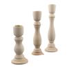 Wood Vintage Home Decor Stand Candlestick Holder Wooden Pillar Candle Holder Wedding Decoration
