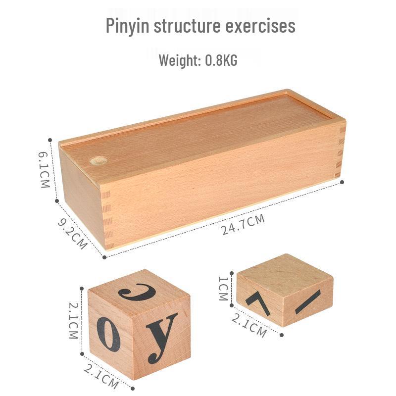 

Montessori Wooden Pinyin Puzzle Toy - Early Education for Toddlers, Learning Letters & Words Gift