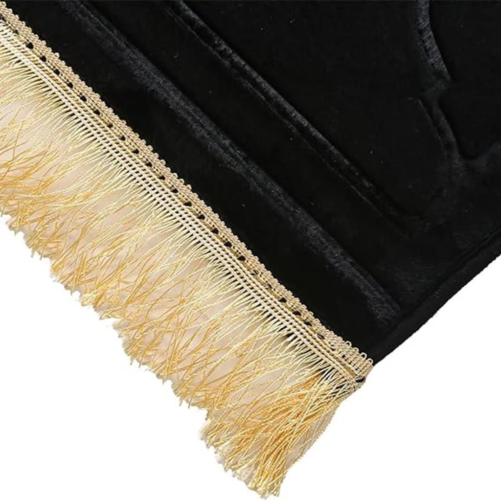 Thickened Printed Prayer Mat Plush With Tassel Flannel Irregular Prayer Mats