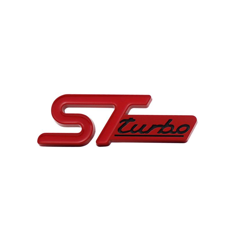 

3D Стайлинг автомобиля ST Turbo для капота, крыла, багажника, задней крышки, шильдик, наклейка, эмблема red-red