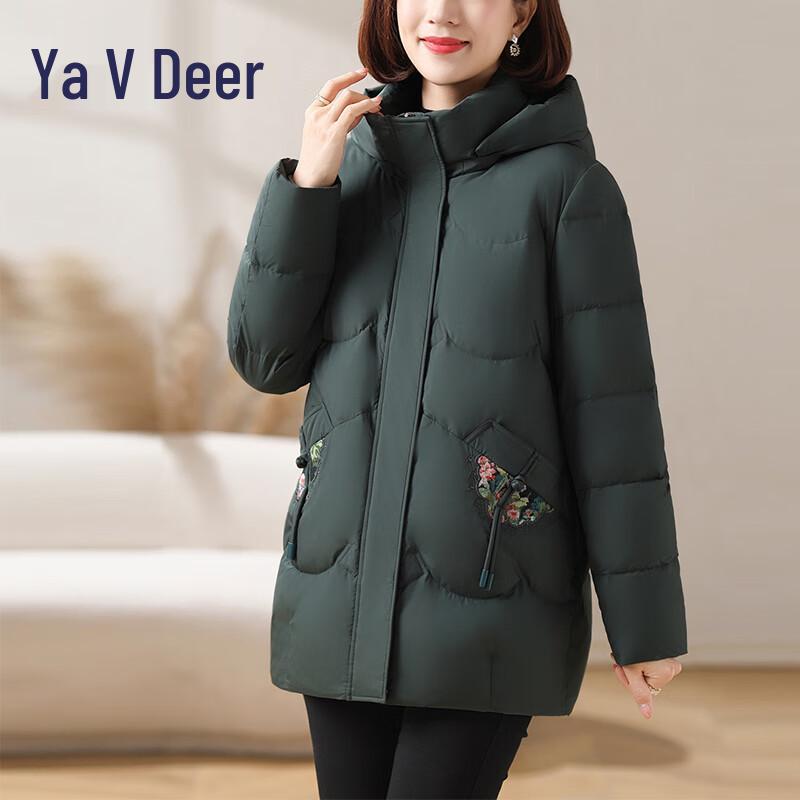 

Yalu RS Women s Hooded Embroidered Down Jacket YYXFF86903 3XL