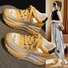 Superficie in pelle di scarpa cava da donna estive nuove retrò leggere con rialzo interno scarpe sportive casual sandali platform