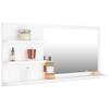 Bathroom Mirror White 90x10.5x45 Cm Particleboard