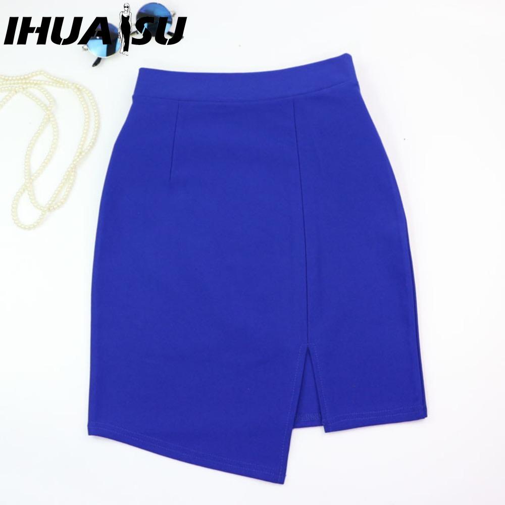 IHUASU Women's Fashion Casual Solid Color Print Summer Spring Skirt