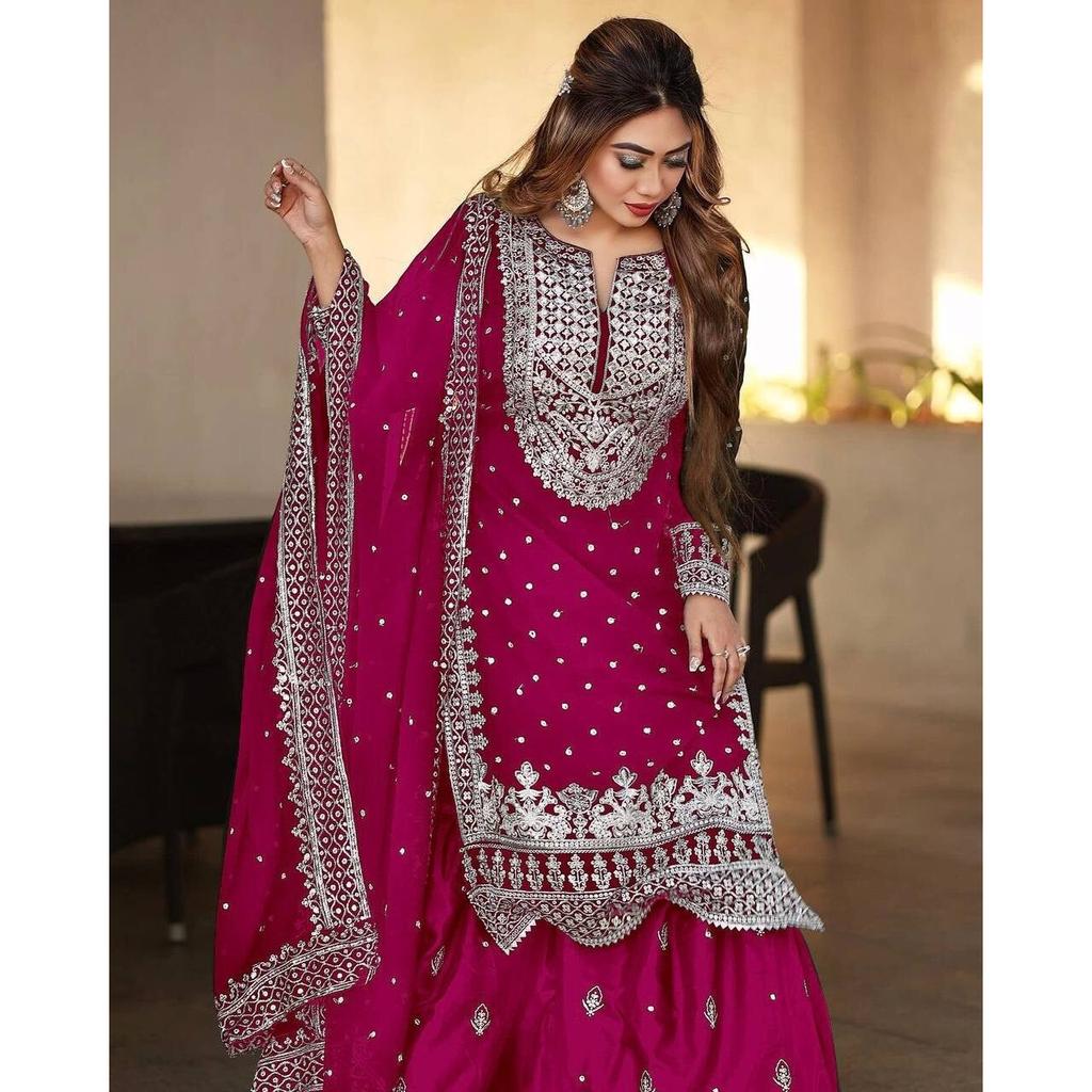 Ready To Wear Salwar Suit Women Bollywood Party Wear Salwar Kameez Sharara Set SC-2203