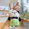 Cute Panda Cartoon Chef Plush Keychain Holder Colorful Pants Accessories Gift
