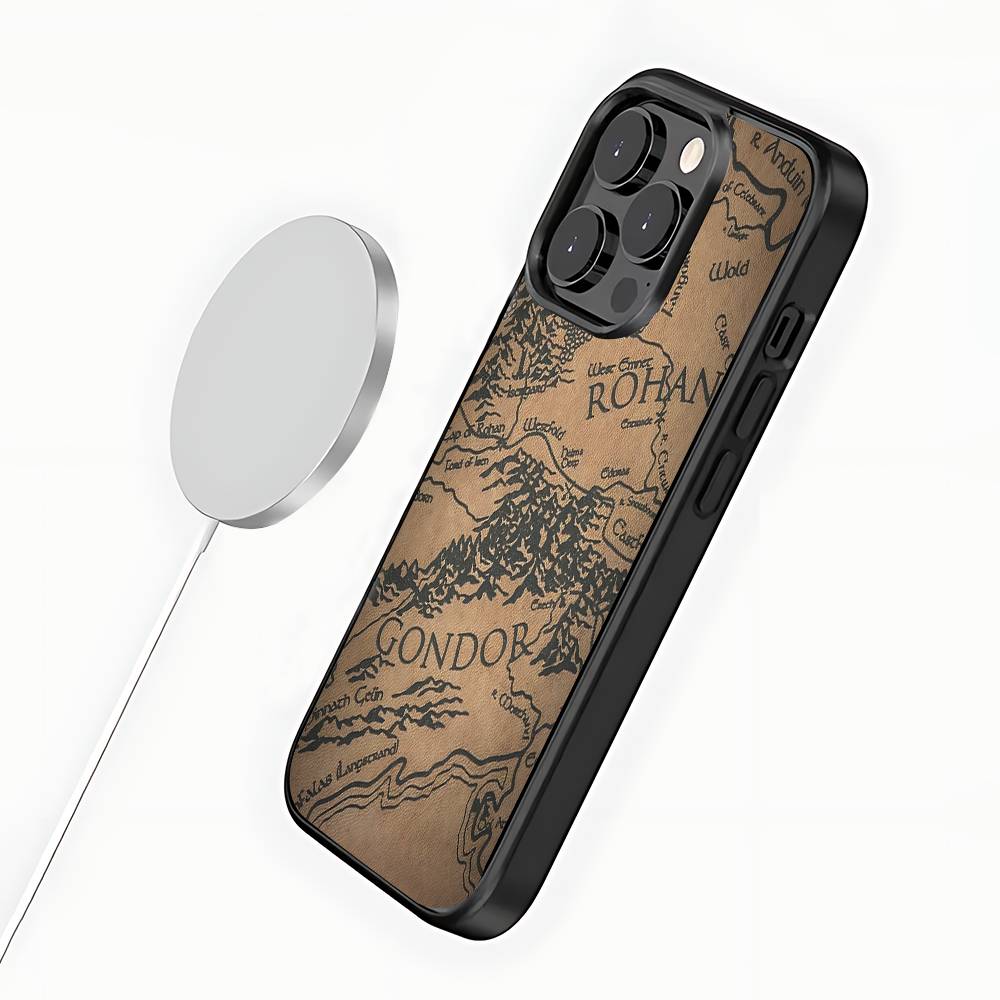 L-Lord of the R-Rings Map Phone Case For iPhone 17,16,15,14,13,12,11,Pro,Max,Plus,Mini,SE4,E Magnetic Magsafe Wireless Charging