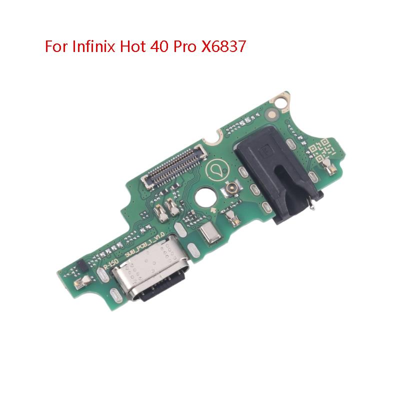 

For Infinix Hot 40 Pro X6837 / Hot 40i X6528B / Hot40 X6836 USB Charging Board Dock Port Flex Cable Repair Part Hot 40 Pro