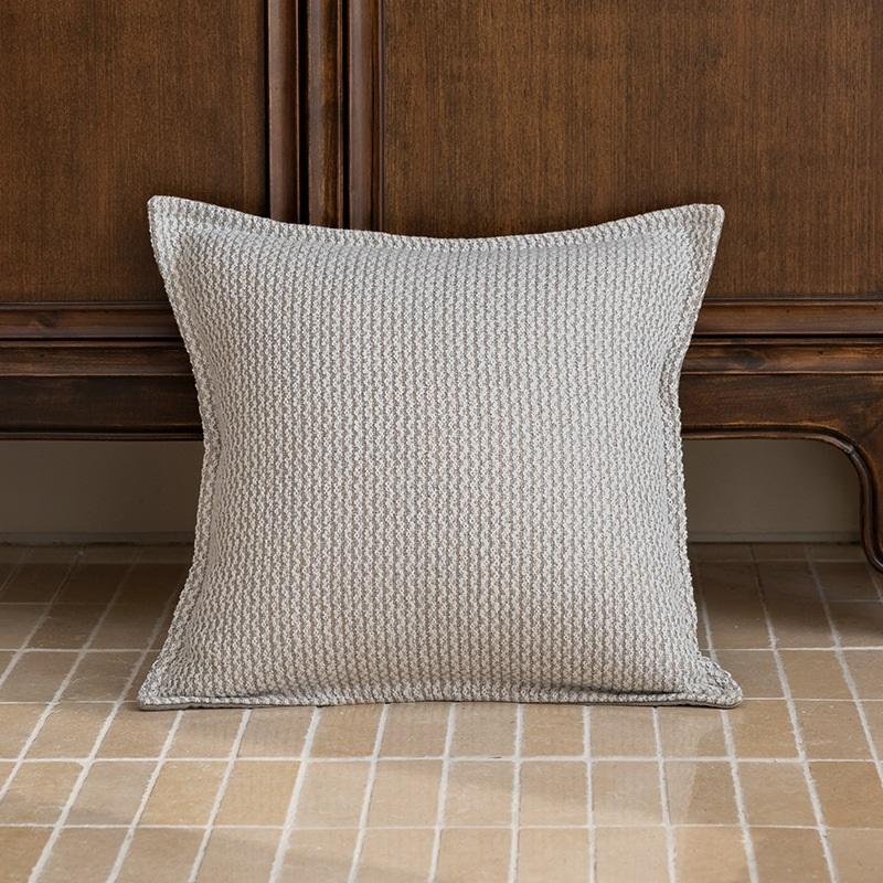 

Chinese Bamboo Leaf Embroidered Pillow Cover Modern Luxury Sofa Cushion Cover Bedside Soft Pillowcase Decorative Pillowcase 45 x 45cm