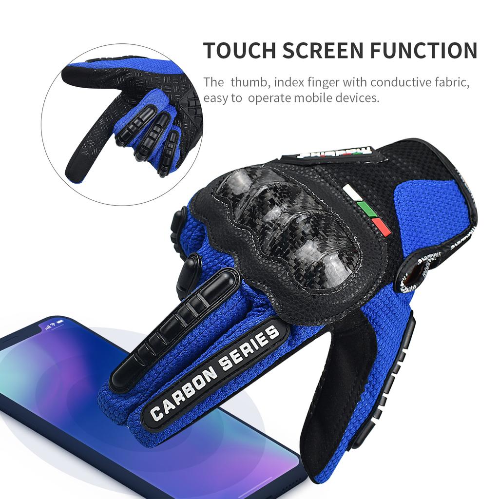 Rękawice motocyklowe Ekran dotykowy Pełny palec Oddychający Wodoodporny(M/L/XL/XXL)