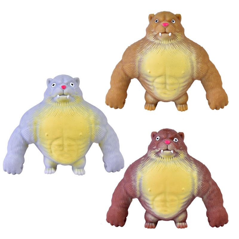 

Latest Unique Simulation Tiger Pinch Music Relieve Stress Flour Animal Relief Trick Adult Plaything Good Gift For Kids