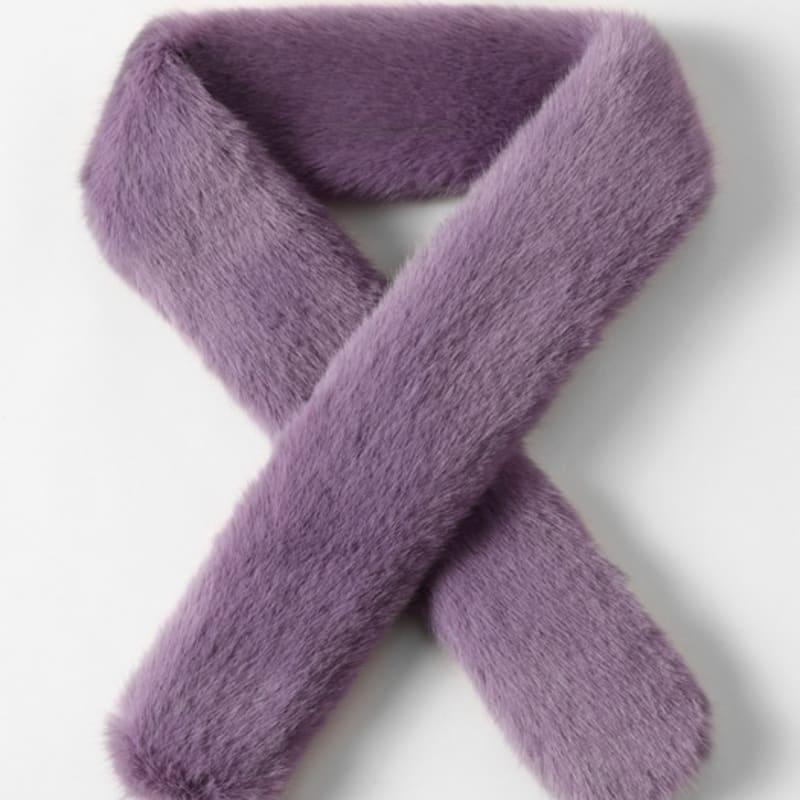 

LALA Меховой шарф Петит Темно-фиолетовый FREE