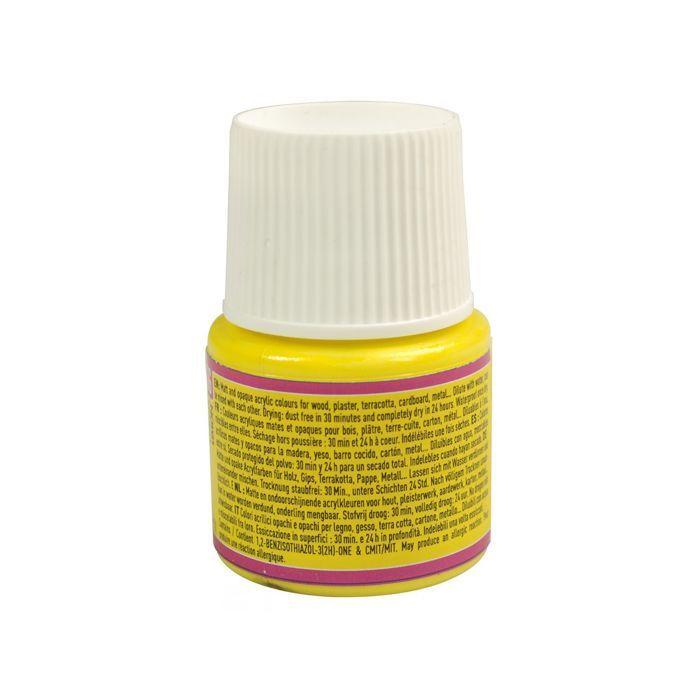 Peinture acrylique - Pébéo - P.BO Déco - Jaune citron - Mat - 45ml