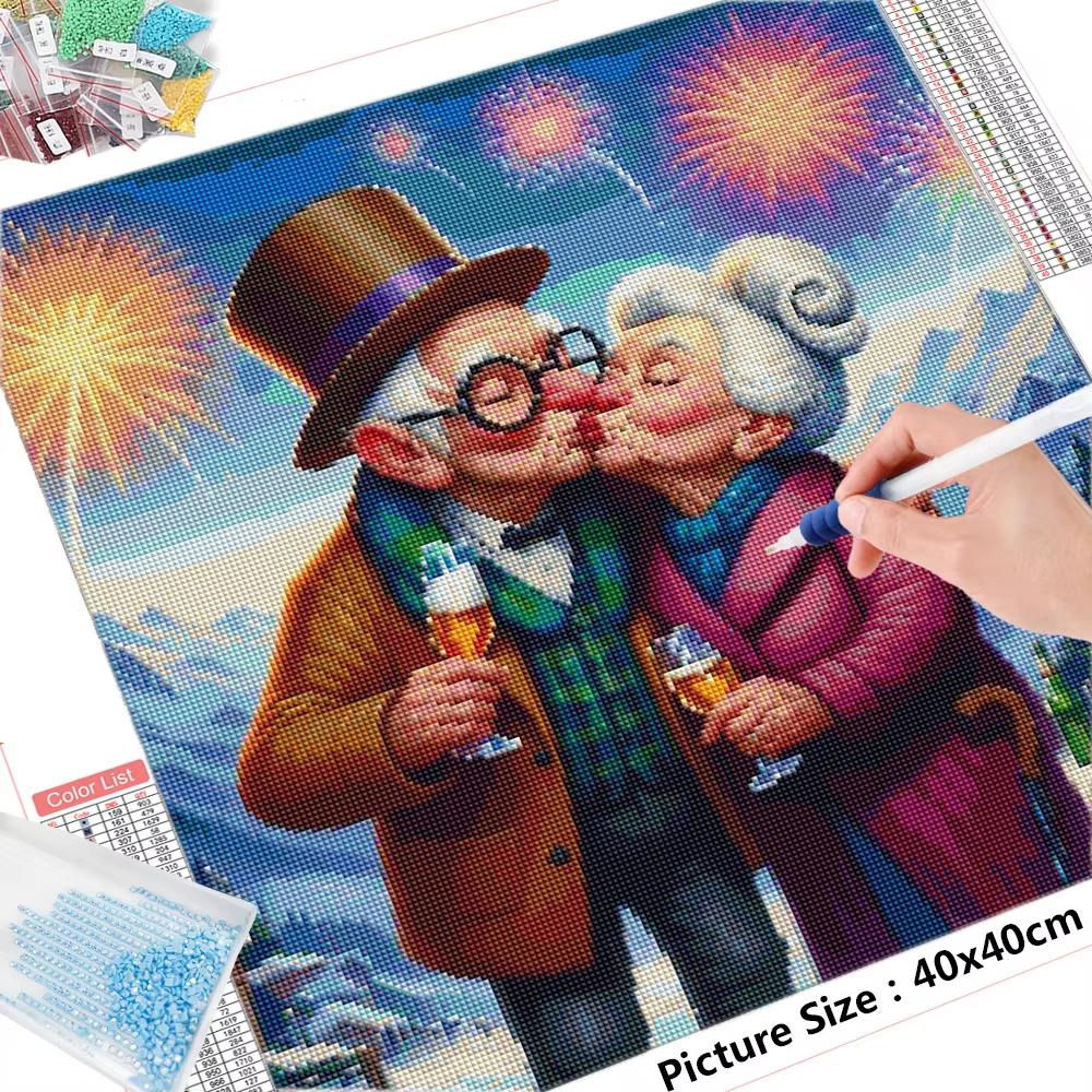 Diamond Painting Grandma Grandpa Mosaic Cross Stitch Set Portrait Embroidery Full Round New Arrival Handmade Gift