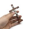 1Pc Wood Catholic Crosses Shelf Church Desktop Decoration Standing Crucifix Decors