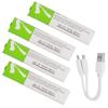 4Pcs USB AAA Lithium?ion Rechargeable Battery 750mah Large Capacity with Charging Cable