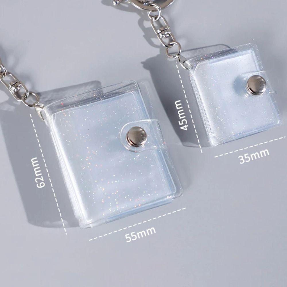 Holder Mini Interstitial Pictures Storage Card Bag Photo Album Keychain Card Book Keyring 1 2 Inch