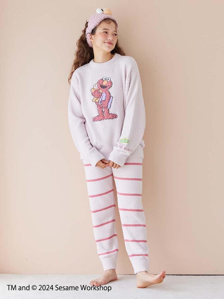 Gelato Pique Sesame Street Motif JQD Pullover Long Pants Set Blue & (PWNT245058) Women's