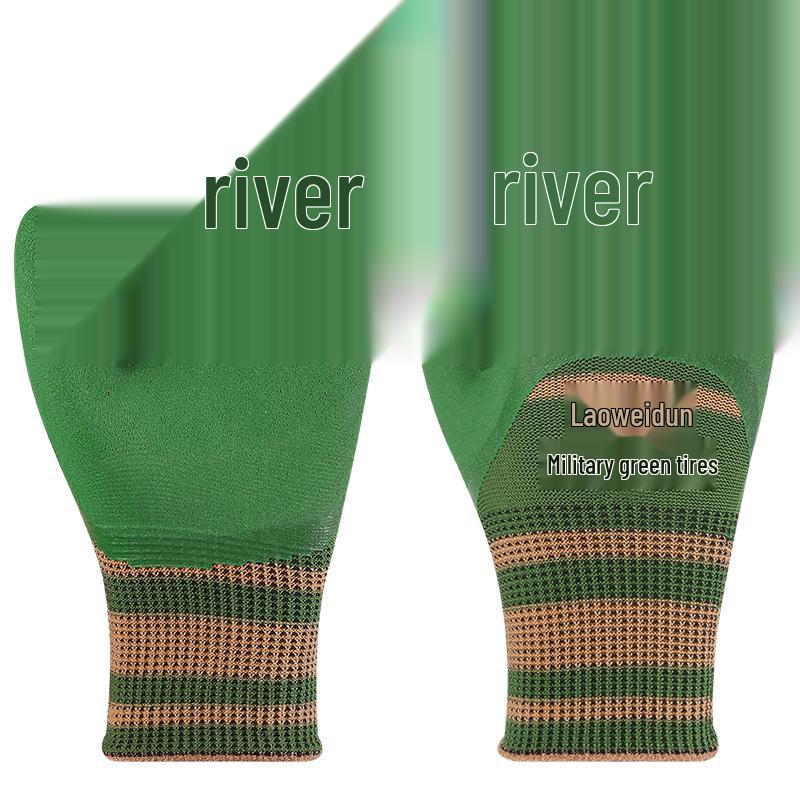 Arbeitshandschuhe: Strapazierfähiges, rutschfestes, wasserdichtes Gummi mit verstärktem Schutz für Arbeitsaufgaben