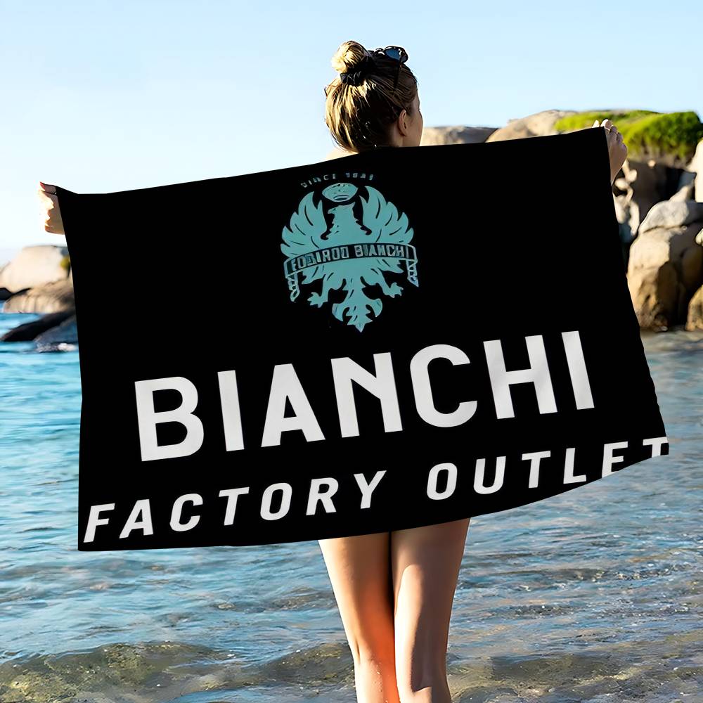 B-Bianchi Bike Logo Beach Towel For Kids Bath Towel Pool Towel Vacation Gift Picnic Towel Party Gift