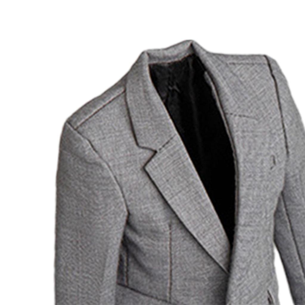 1:6 Mans Office Gray suits Formal Outfits Handmade Stylish Clothing Party Stage Props for 12inch