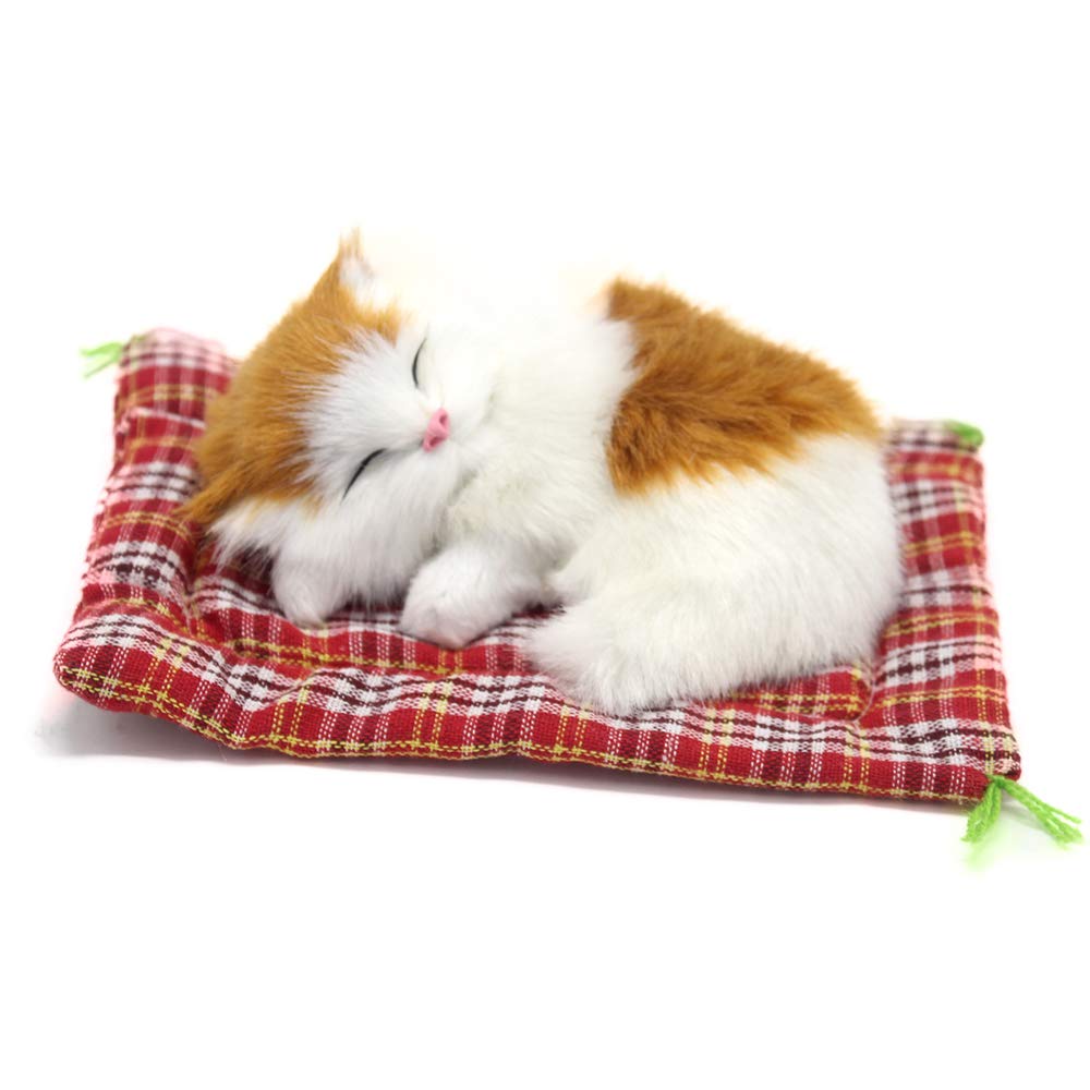Coolayon 2-Pack Plush Cats Sleeping in Slippers, Mini Kitten Pad with Sound, Car Decoration, Kids Gift for Boys and Girls