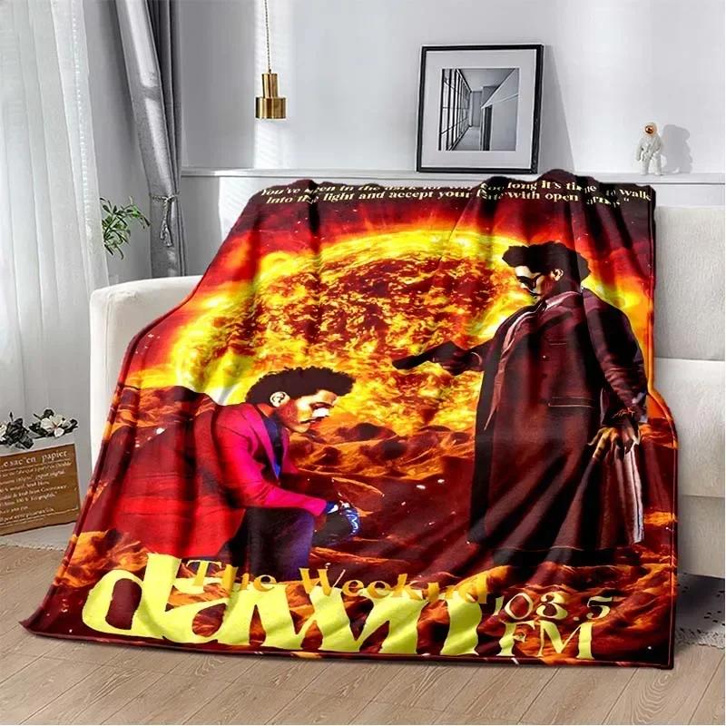 The W-Weeknd Rapper Music Album Blanket 3D Flannel Blanket Soft Throw Art For Home Decor Bedroom Sofa Naps Picnic Gifts Present