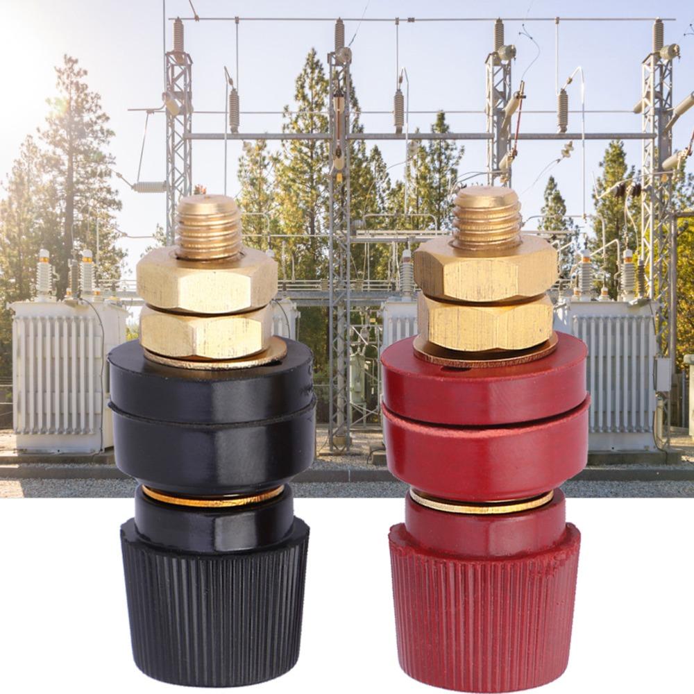 2PCS 200A Brass Pillar Terminal Block 220V-380V Terminal Post Terminal Connector Power Junction