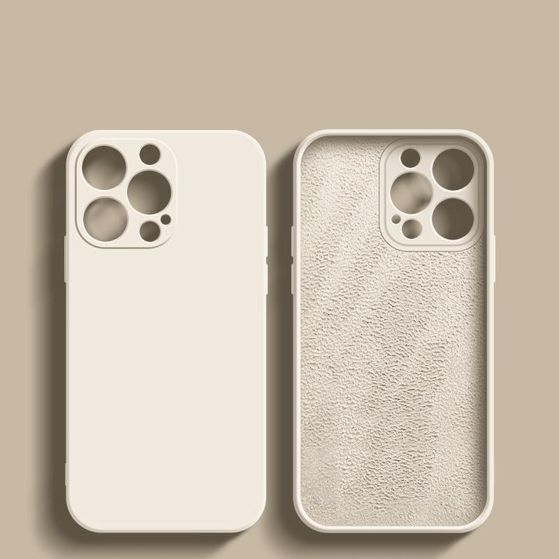 Luxury Liquid Silicone Solid Color Phone Case For iPhone 14 Pro Max 13 12 11 XS XR X Mini 7 8 Plus SE 6S Shockproof Soft Cover