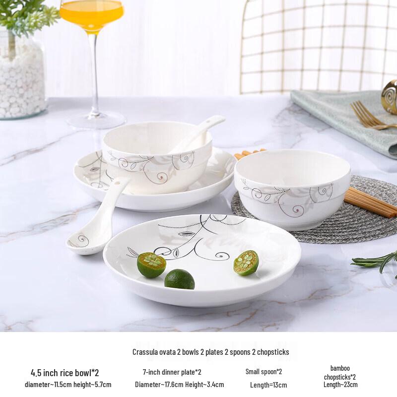 Youluo 18-Piece Chinese Enamel Dinnerware Set