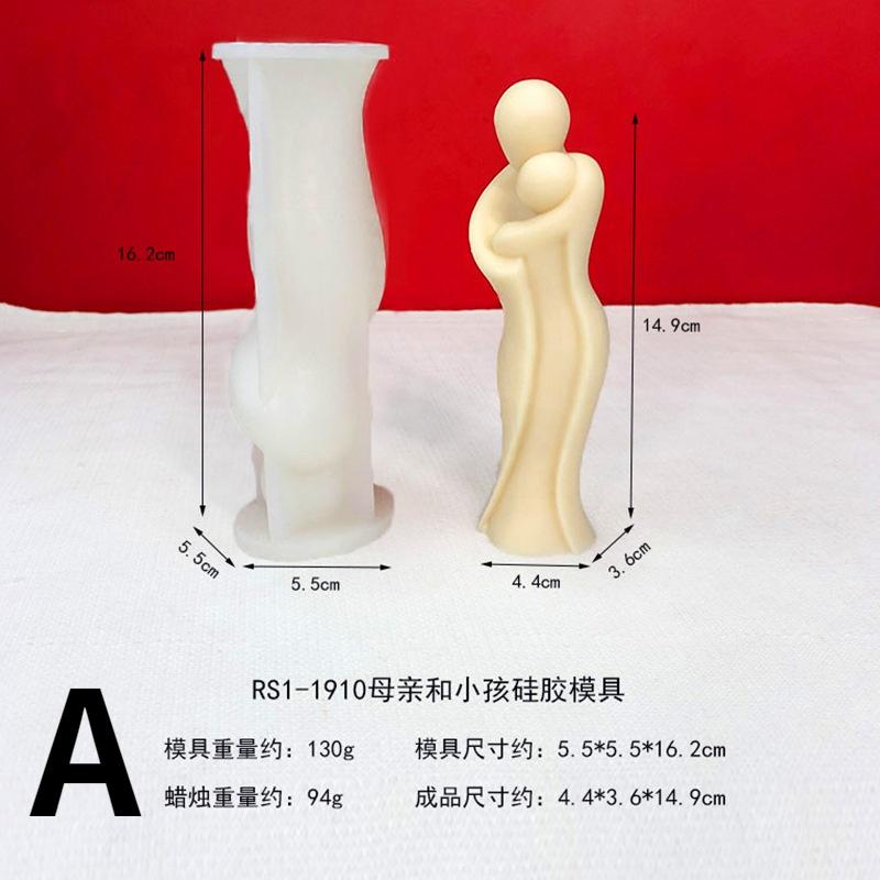 Halvkropp Kvinne Stearinlys Silikonform DIY Enkel Abstrakt Menneskekroppskunst Ornament Resin Silikonform Gipsform Såpeform