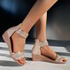 Shoes for Women Summer Fashion Women Platform Wedges Comfortable Sequin Plus Size 36-43 Sandals Casual Women Footwear