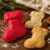 Festive Pattern Embosser Christmas Mini Pie Mold, Plastic Hand Press Kitchen Gadget for Cookies Durable Decorative Bakeware Pastries And Fondant Tool