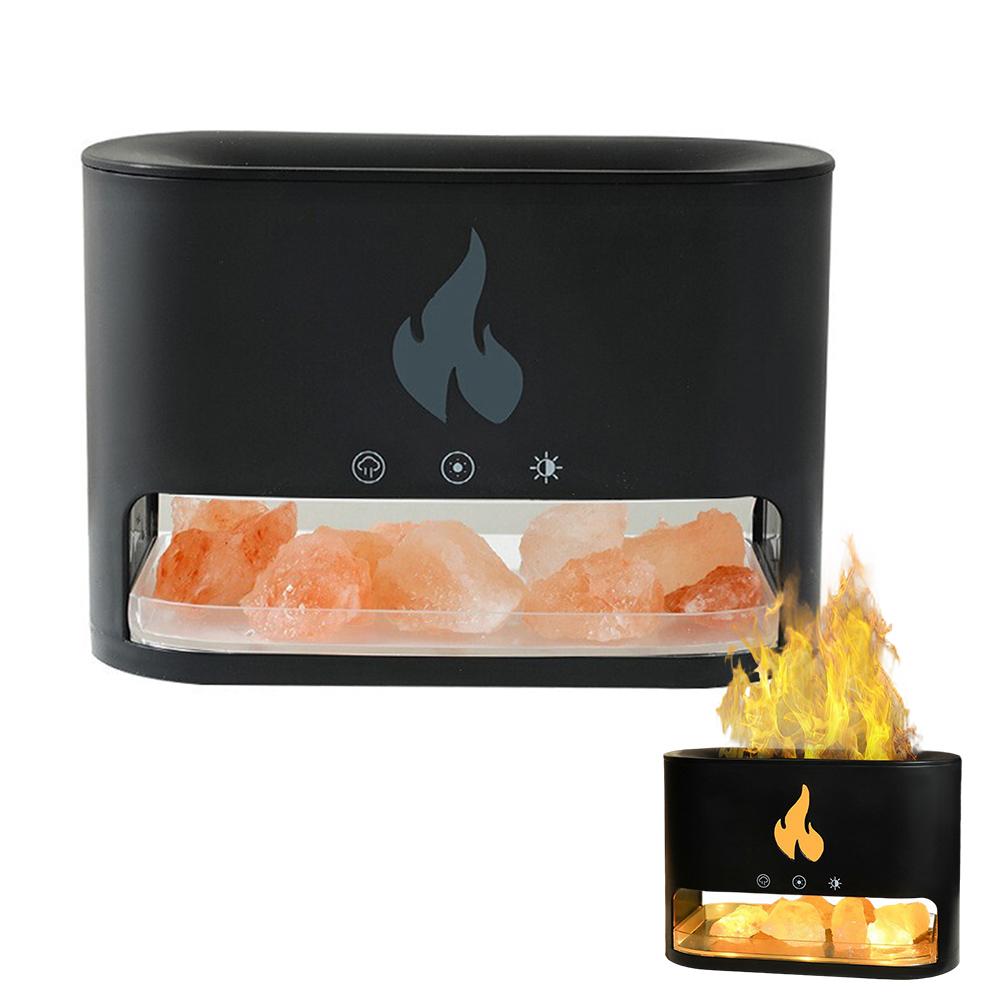 Realistic Flame Simulation Electric Humidifier with Cool Mist and Night Light for Improving Air In Multiple Spaces