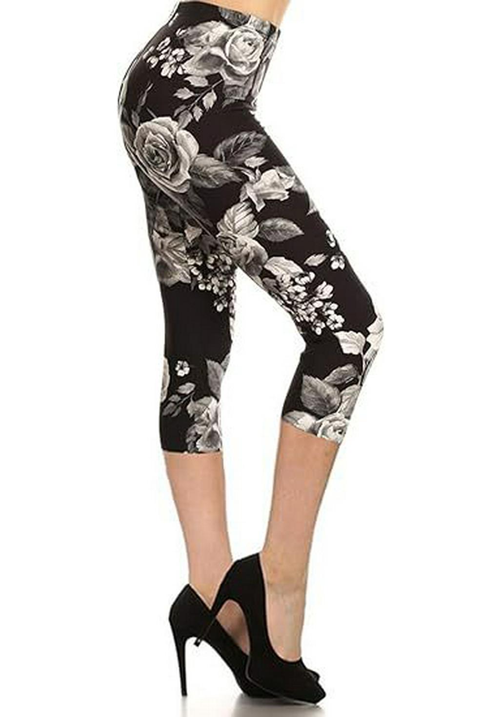 2026 Women s 3D Printed Yoga Capris: European & American Summer Fitness Tight Pants Medium